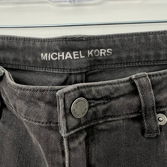 Michael Michael Kors Women's Selma High-Rise Straight-Leg Skinny Jeans Charcoal - Picture 3 of 8